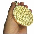 thumbnail image 4 of Men's 14K Gold Plated "Ice Age" Heavy Hip Hop Medallion Round Bling Iced Micro Pave Bust Down Pendant, 4 of 5