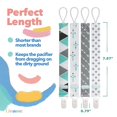 thumbnail image 2 of Liname Unisex Pacifier Clip w/Teething Toy, 4 Pack (Mint), 2 of 7