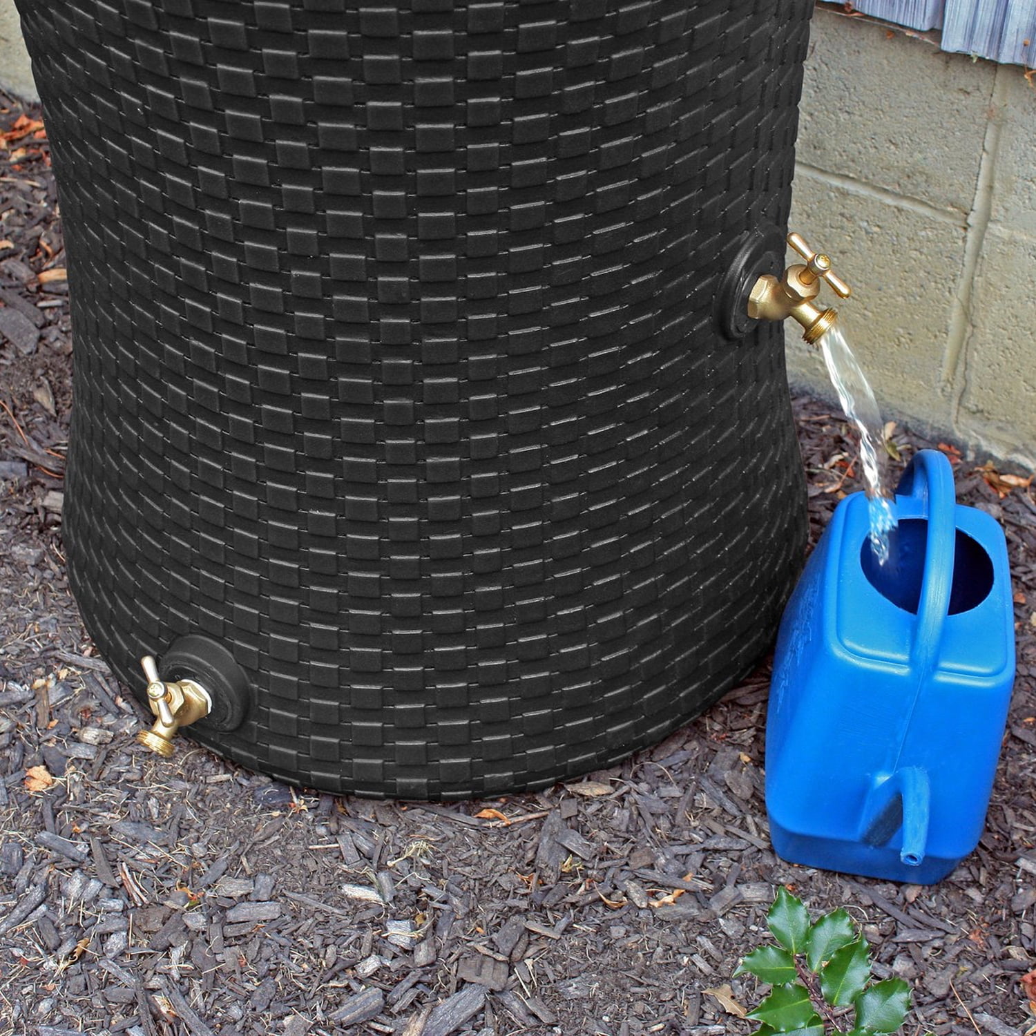 Good Ideas Impressions 50 Gal Nantucket Rain Barrel Planter, Universal Stand