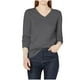 thumbnail image 1 of Ailaofu Women's V Neck Long Sleeve Solid Classic Knit Pullover Sweater Tops, 1 of 5