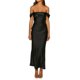 thumbnail image 2 of Gibobby Vestido largo casual de verano para mujer Sujetador sin hombros Satén Pan Nalgas Sin espalda Vestido de mujer Vestido largo Vestido de noche(Negro,G), 2 of 5