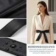 thumbnail image 4 of Lsupdaol Womens 1.85 Inch Wide PU Leather Obi Wrap Belt for Dress Coat Black, 4 of 5