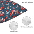 thumbnail image 3 of Wukai Gnome Love USA Premium Polyester Fleece Pillow Covers with Hidden Zipper Closure,Luxuriously Soft and Durable-20"x20", 3 of 7