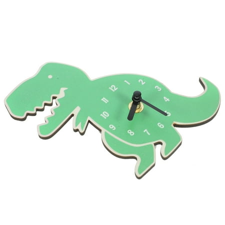 OHOIOLLA 1Pcs Dinosaur Shaped Wall Clock for Kids Playroom Decor Silent Mechanism 6.7x5.9x0.8in