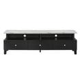 thumbnail image 2 of Newboti Furniture 1pc Modern Sleek White Finish Faux Marble Accents Silver-tone Legs TV Stand Console Living Room Furniture 00006, 2 of 5