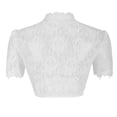 thumbnail image 4 of MuZeFu Oktoberfest Shirts for Women Women Stand-up Collar Blouse Dirndl Blouse Lace Blouse For Oktoberfest Tops, 4 of 4