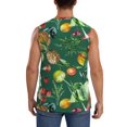 thumbnail image 4 of Bingfone Vegan Pattern Men's Tank Tops Workout Sleeveless Tee Shirts Running Beach Tanks for Men-3X-Large, 4 of 7