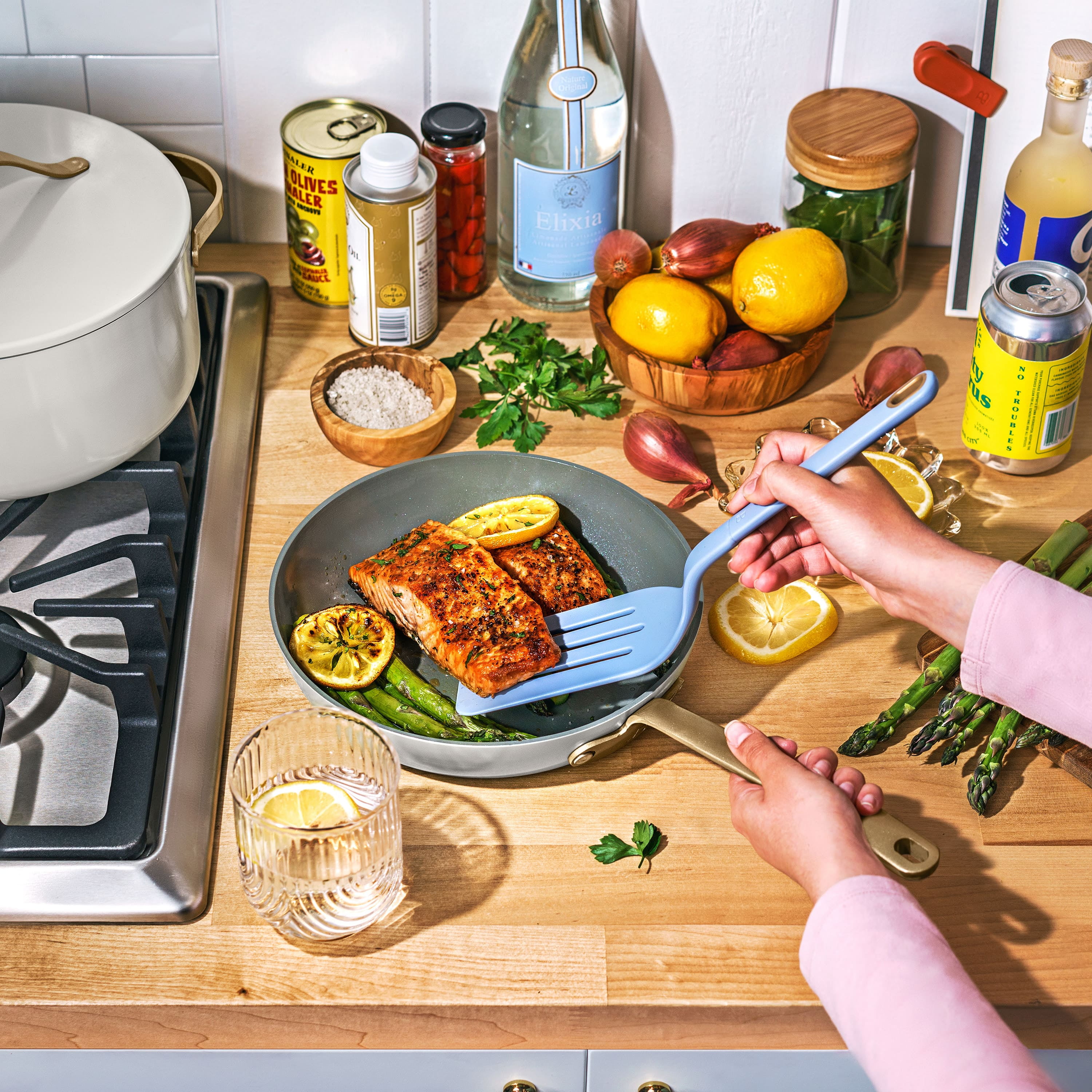 Beautiful 10 PC Cookware Set, Sage Green by Drew Barrymore – UnitedSlickMart