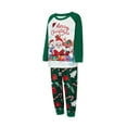 thumbnail image 3 of Elippeo Christmas Pajamas for Family Long Sleeve Santa Snowman Reindeer Print Tops + Pants Set Winter Sleepwear, 3 of 10