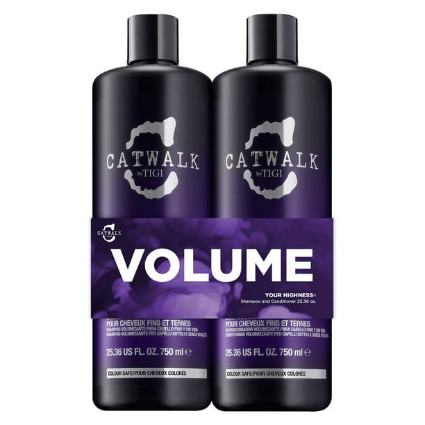 Afslut Tænke Overflødig TIGI Catwalk Your Highness Volume Tween, 25.36 Oz Volumizing Shampoo and  Conditioner Duo - Walmart.com
