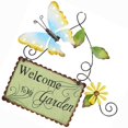 thumbnail image 3 of Tarjeta De Bienvenida De País Retro Decoración De Pared De Bienvenida De Hierro Forjado Colgante De Decoración De Casa Con Temática De Jardín Con Pintura Flores De Mariposa Para Restaurante De Hotel Advancent HA027895-02, 3 of 7
