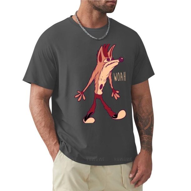 Woah Oney-Camisetas estampadas para hombre camiseta negra de algodón tops de algodón