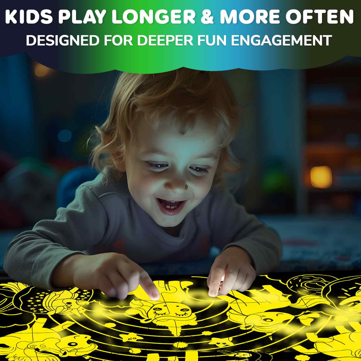 Quokka Floor Puzzle for Kids Ages 4-8 – Glow in the Dark Learning Toys  – Puzzles for Toddlers with Magical Unicorn Scene