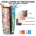 thumbnail image 7 of 20 Oz Pioneer Flower Coffee Tumbler Double Wall Insulated Stainless Steel Water Bottle | Metal Reusable Thermoses Flask with Cup Cap | Leak & Sweat Proof with Anti-Dust Lid, 7 of 7