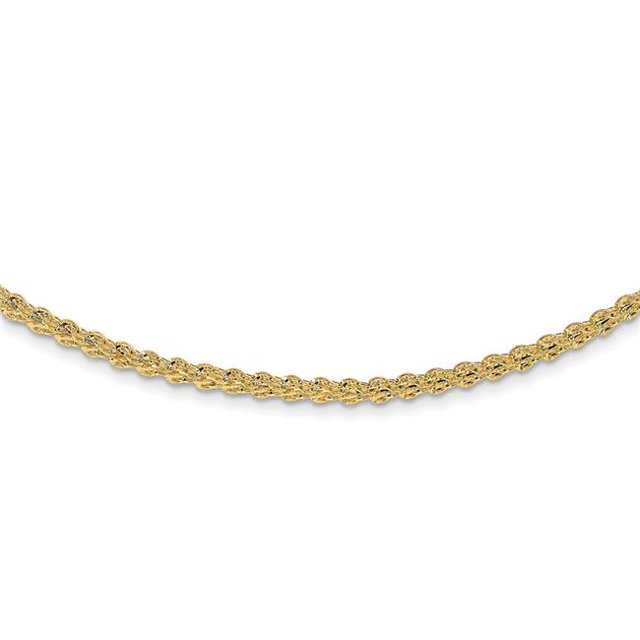Quality Gold SF2812-18.5 14K Yellow Gold Polished Fancy Link 18.5 in. Necklace