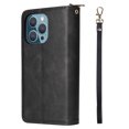 thumbnail image 6 of Feishell for Apple iPhone 13 Pro Max (6.7 inch) Wallet Case for Women Men,Premium PU Leather Magnetic Clasp Zipper 9 Card Slots Folio Flip Holder Shockproof Purse Phone Case with Wrist Strap,Black, 6 of 8