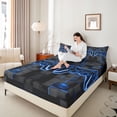 thumbnail image 4 of Castle Fairy Hexagon Teens Gamer Full Size Sheets,Abstract Video Game Bed Sheets, 4 of 7