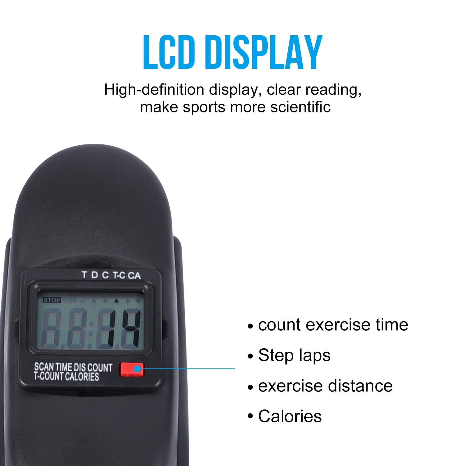 Homemart Mini Exercise Bike Portable Pedal Stationary Bike Under Desk Exercise Bike Machine with LCD Screen Displays for Home Office Fitness Black