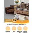 thumbnail image 5 of Farmhouse Couch Cover Sofa Covers 3 Cushion Sectional Couch, Vintage Country Texas Star Plaid Wooden Grain Washable Sofa Covers Slipcover Sectional Sofa Cover, Furniture Protector 71"x150", 5 of 9