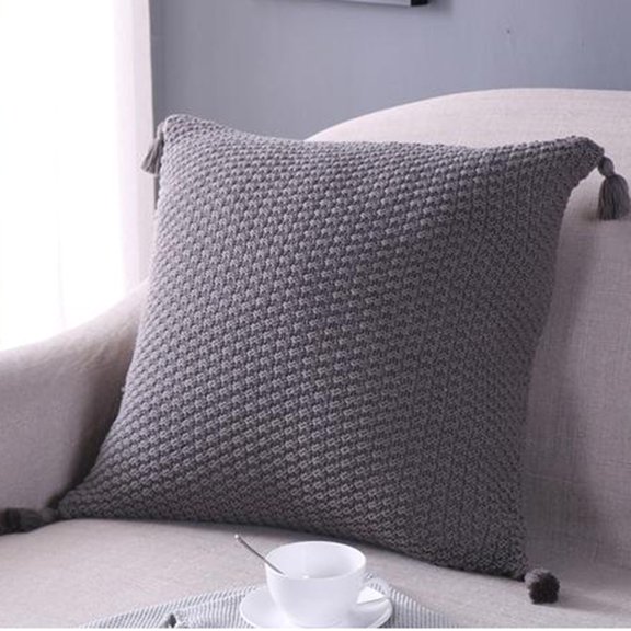 Knit Decorative Throw Pillow Cover
