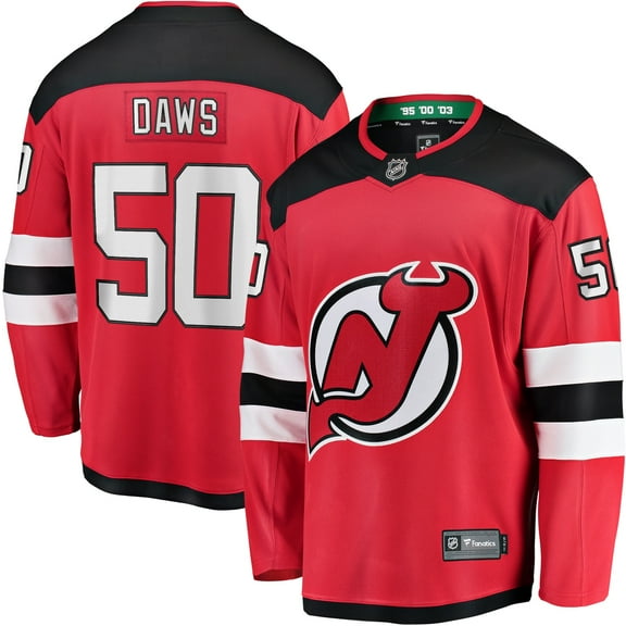 Men's Fanatics Nico Daws Red New Jersey Devils Home Breakaway Player Jersey