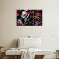 thumbnail image 2 of Elephant Stock Edgy Female Portrait Wall Art - Horizontal Multi Panel Canvas - Bedroom Wall Decor - People Multi Panel - Black And Pink Decor - 33" x 20", 2 of 4