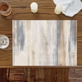 thumbnail image 2 of Beige Grey Placemats for Dinning Table Set of 6, Abstract Mottled Art Retro Modern Painting Burlap Kitchen Place Mats Waterproof Cloth Table Mats, Indoor Outdoor Placemats Easy Clean Dinner Decor, 2 of 8