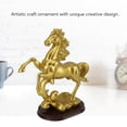 thumbnail image 5 of NFTIGB Gold Horse Statue Synthesized Resin Unique Standing Art Figurine For Wine Cabinet Office Desk Decor Elegant Animal Sculpture 12.6 Inches / 32 cm Modern Home Decorative Object Gift, 5 of 9
