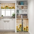 thumbnail image 6 of Farmhouse Sunflowers Kitchen Window Curtains Valance and Tier Set 36 Inch, Summer Floral 3 Piece Set Short Curtains for Window Country Wooden Window Treatment Tiers for Living Room Bedroom, 6 of 6