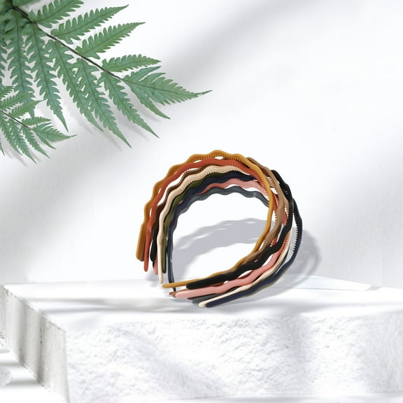 Soimiss Wavy Headband with Teeth for Women Made of Plastic Assorted Color One Size Fits All