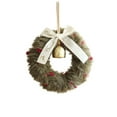 thumbnail image 2 of NWOKYZGH 1Pc Plush Christmas Kitchen Cabinet Wreaths with Bow 4.72 Inch Mini Christmas Wreath Small Kitchen Xmas Decor for Window Door, 2 of 6