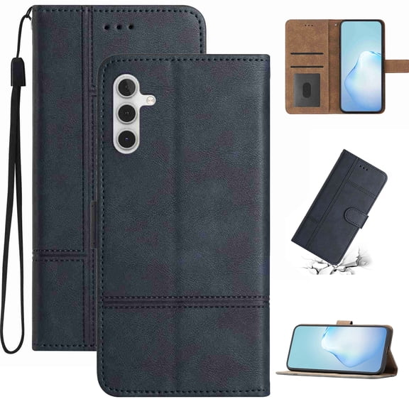 Wallet Case for Samsung Galaxy S26 with Credit Card Holder, Flip Kickstand, Magnetic Clasp, Folio PU Leather Phone Cover, Shockproof Full Body Case for Samsung Galaxy S26, Blue