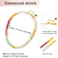thumbnail image 3 of Gemstone Beaded Necklace for Women Colorful Natural Stone Freshwater Pearl Surfer Beach Rainbow Necklace, 3 of 6