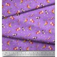 thumbnail image 2 of Soimoi Purple Cotton Duck Fabric Leaves & Berries Fruits Printed Fabric 1 Yard 42 Inch Wide, 2 of 3