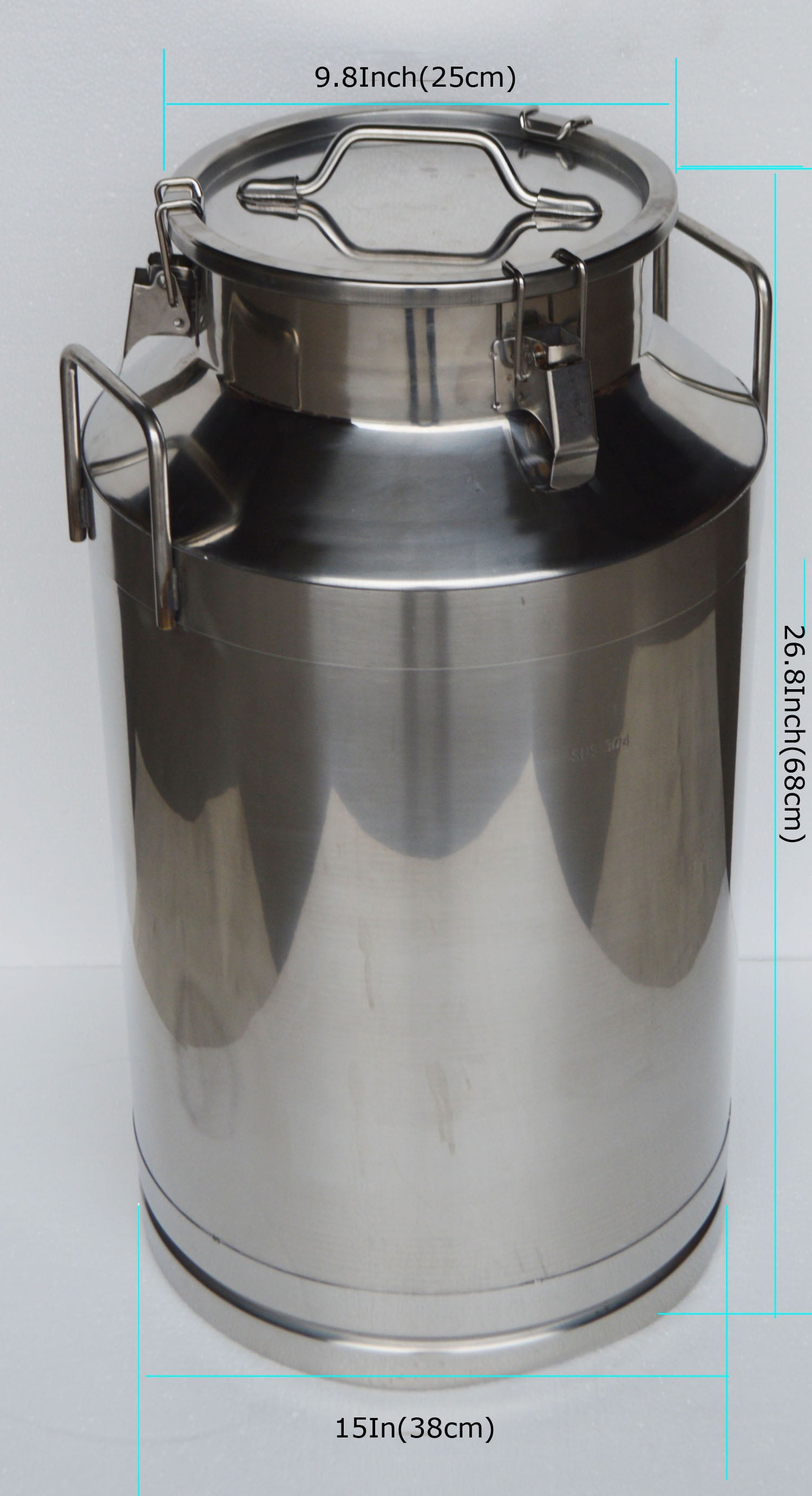 INTBUYING Stainless Steel Wine Milk Pail Beer 20L 5.3Gallon Liquid