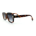 thumbnail image 6 of Retro Luxury Keyhole Hipster Horn Rim Plastic Rectangle Sunglasses Tortoise - Smoke, 6 of 8