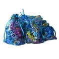 thumbnail image 3 of 20 bolsas de gasa con cordón para guardar joyas, dulces, regalos para fiestas y festivales (azul, 10 x 15 cm), 3 of 6