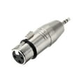 thumbnail image 1 of Adaptadores de acoplador XLR a 0.14'' Uxcell Plug en conector de audio Mic Plug Zinc Alloy tono plateado 1pcs 1pcs 2.76'' x 0.83'', 1 of 4