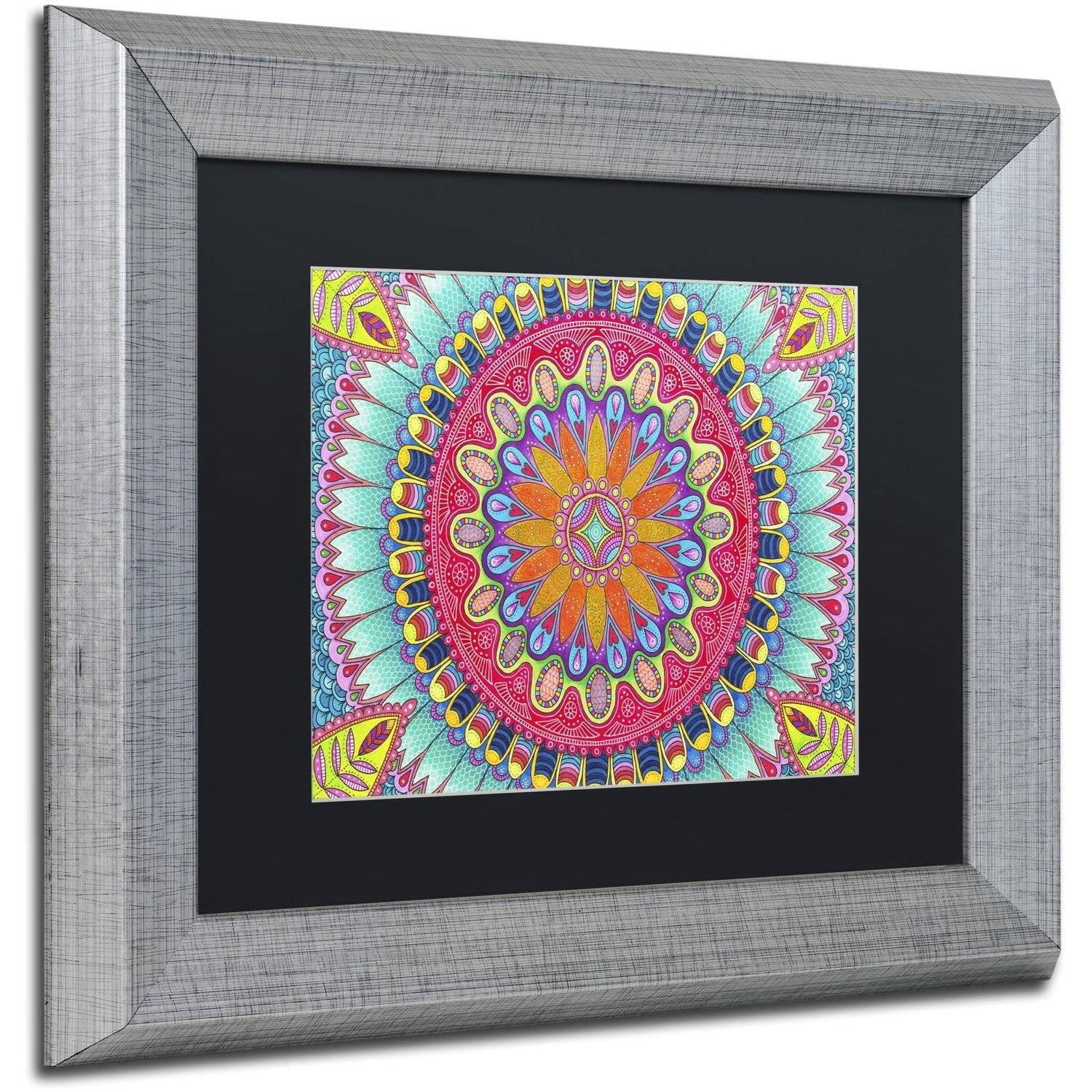 Trademark Fine Art "Summer Fun" Canvas Art by Hello Angel, Black Matte, Silver Frame