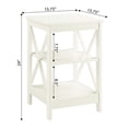 thumbnail image 4 of Convenience Concepts Table d'Appoint Table Basse Table d'Accent Carrée en Bois - Ivoire, 4 of 5