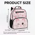 thumbnail image 7 of Uorisanigo Pink Cat Paw Print School Backpack for Girls Large Capacity, Lightweight Elementary Daypack with Side Water Bottle Pocket, Perfect for Preschool Camping, 7 of 7
