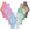 thumbnail image 4 of Fashion Transparent Candy Color Plastic Band Casual Quartz Watches Color:purple, 4 of 8