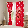 thumbnail image 3 of Manfei Cartoon Red Bowknot Black Out Curtains for Female Girls Child,Polka Dots Curtains Pack of 2 (42x63 Each),Kawaii Bow Tie Bedroom Curtains,Super Cozy Room Decor, 3 of 6