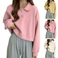thumbnail image 1 of Sudadera con capucha para mujer,Chaqueta informal con capucha para mujer, cierre frontal completo, manga larga con bolsillos, mezcla de poliéster, corte regular para uso diario, sopatenor, 1 of 9