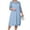 Light Blue, variant on IDOPIP Plus Size Cocktail Dress for Curvy Women 1/2 Sleeve Floral Embroidery Wedding Guest Dress