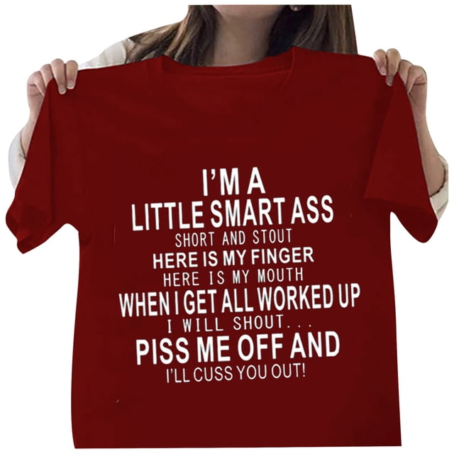 KIHOUT Sweatshirts for Unisex Funny Printed Pattern Casual Fashion Soild Color Short Sleeve Tops, Size S-3XL