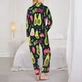 thumbnail image 5 of Junzan Avocado Love Print Womens Pajama Sets,Long Sleeve Button Down For Women Pjs 2 Piece, 5 of 9