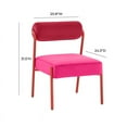 thumbnail image 6 of Jolene Hot Pink Velvet Dining Chair - Set of 2, 6 of 7