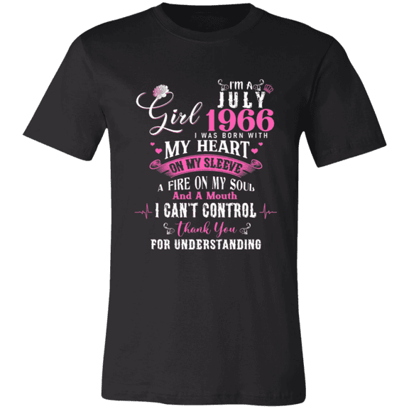 I'm July Girl 1966 Birthday 60Th Bday Decorations 60 Years Old Women T-Shirt