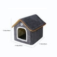 thumbnail image 3 of Warm Pet House for All Season, Comfortable Soft Dog Kennel Cat House for Small and Medium Pets 11.18x11.18x13.14 Inch Gray, 3 of 6